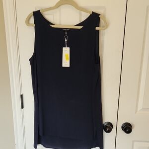 Eileen Fisher Midnight Blue Sleeveless Blouse